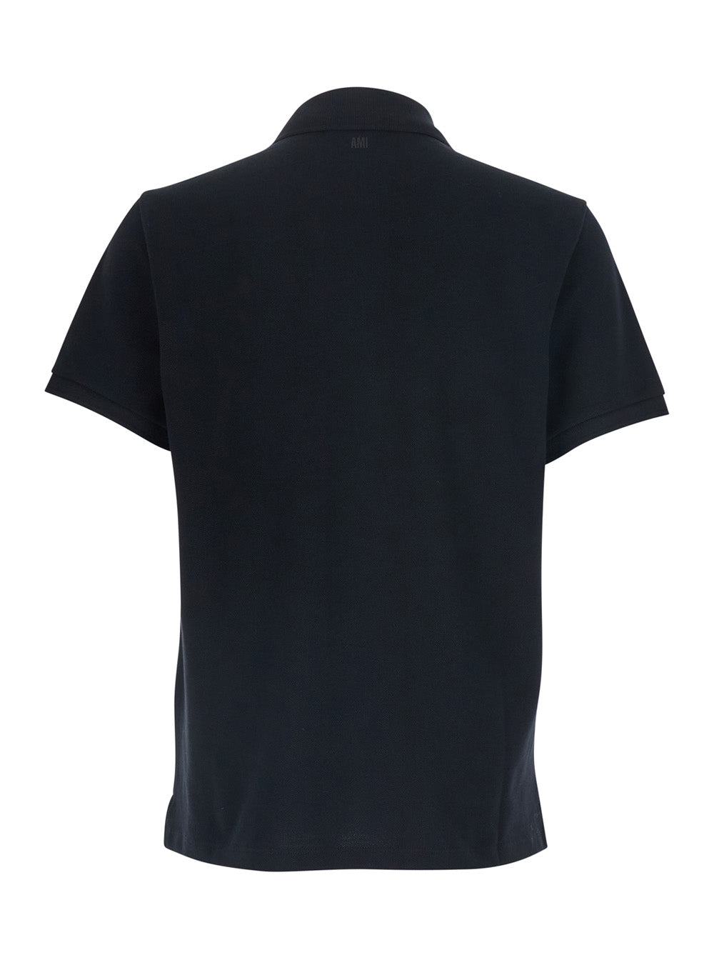 Polo Shirt With Ami De Coeur Logo Embroidered On The Front Black Cotton For Men Tshirts And