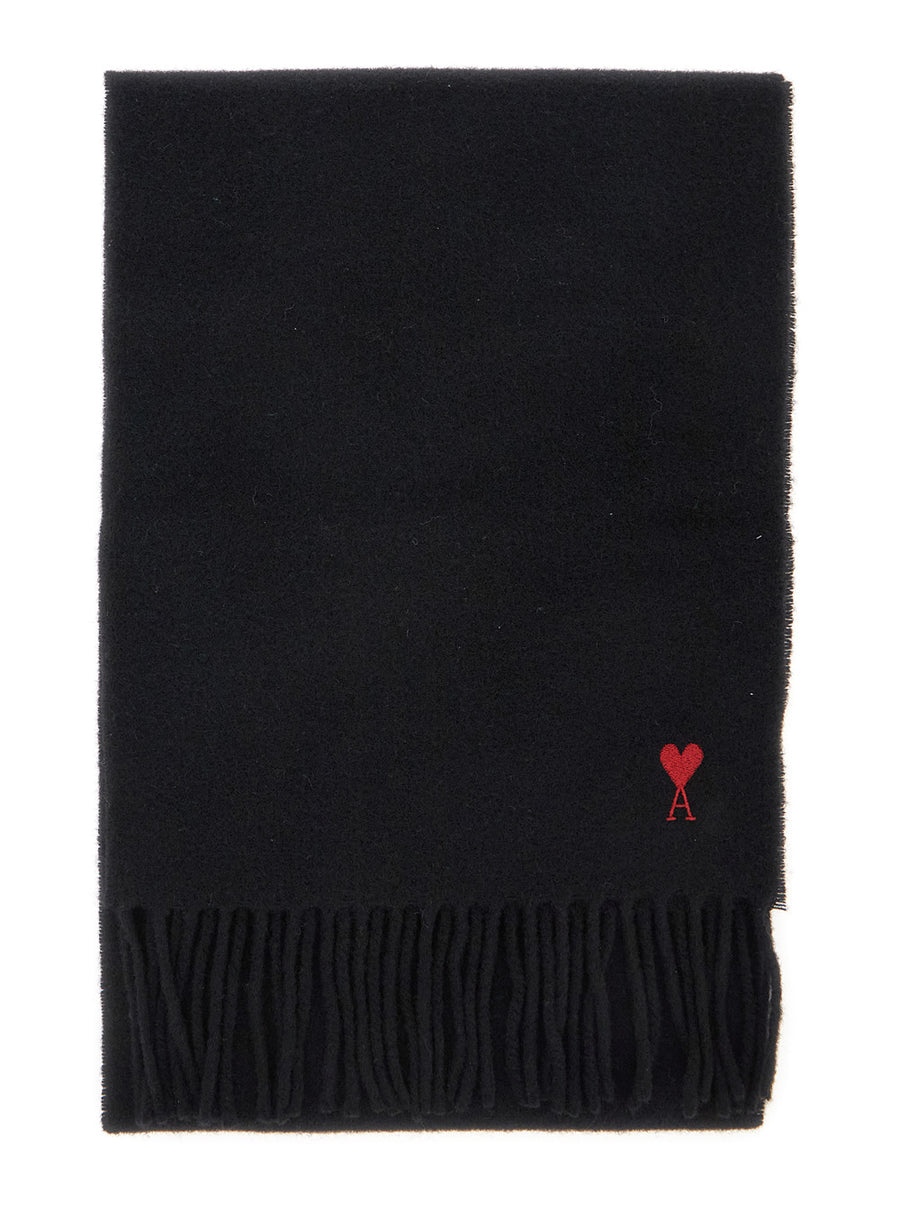 Wool Scarf Ami De Coeur Black