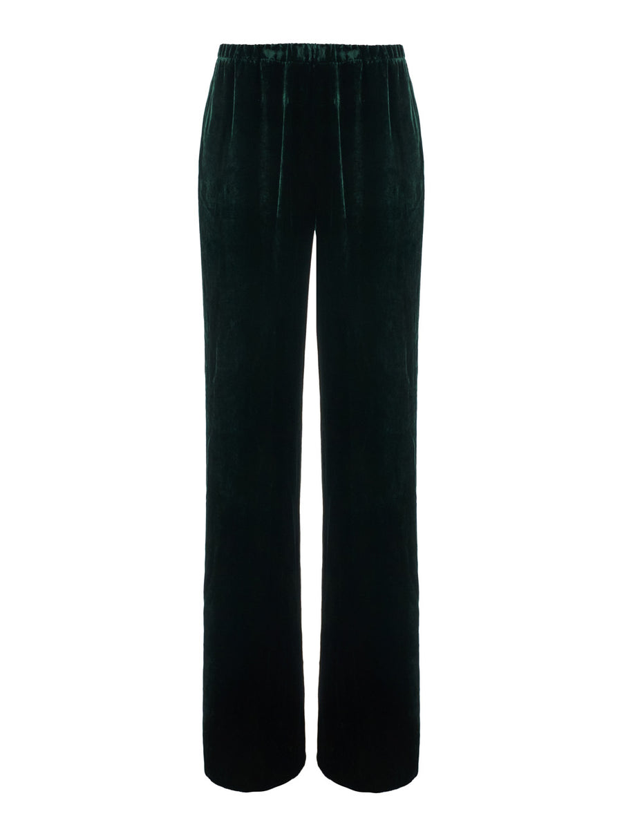 Velvet Pants Fazio Green Trousers