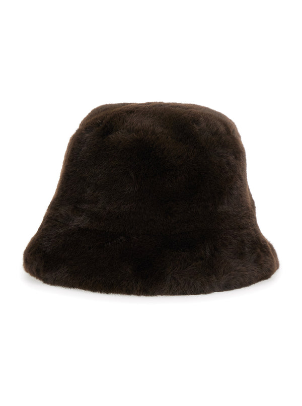 Fisherman Hat Amara Brown Ecoleather Polyester