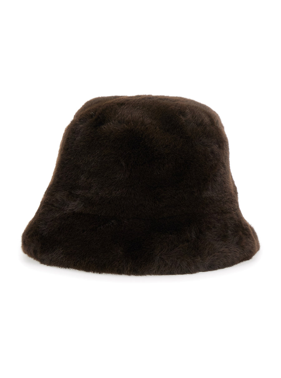 Fisherman Hat Amara Brown Ecoleather Polyester