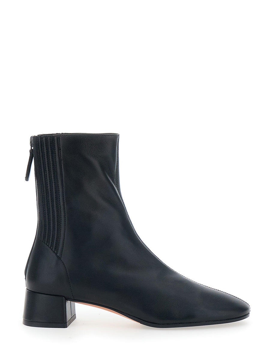 Bootie 3 Saint Honore Black Leather Sheep Boot