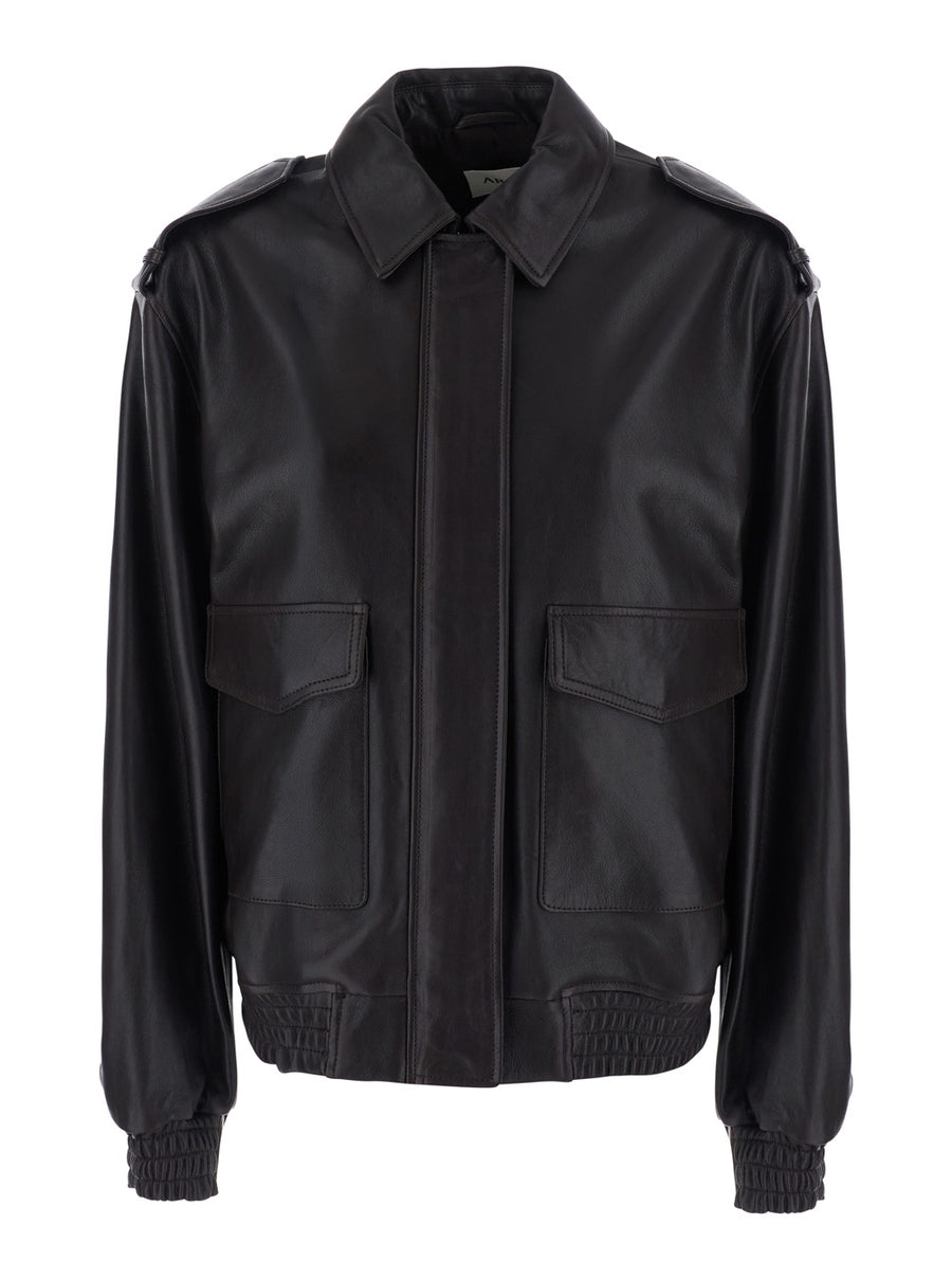 Leather Jacket Astra Brown Coat