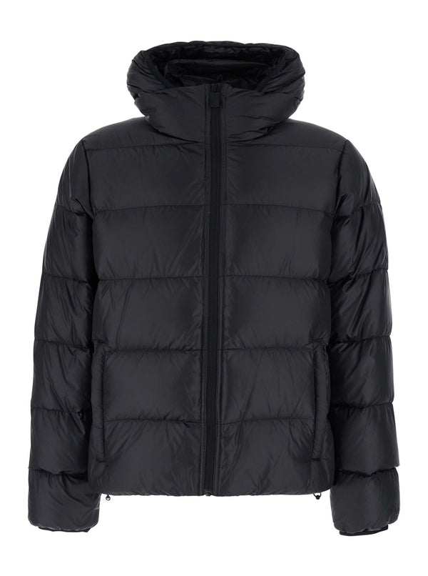 Puffer Jacket Black Tech Fabric Polyester Padded & Down