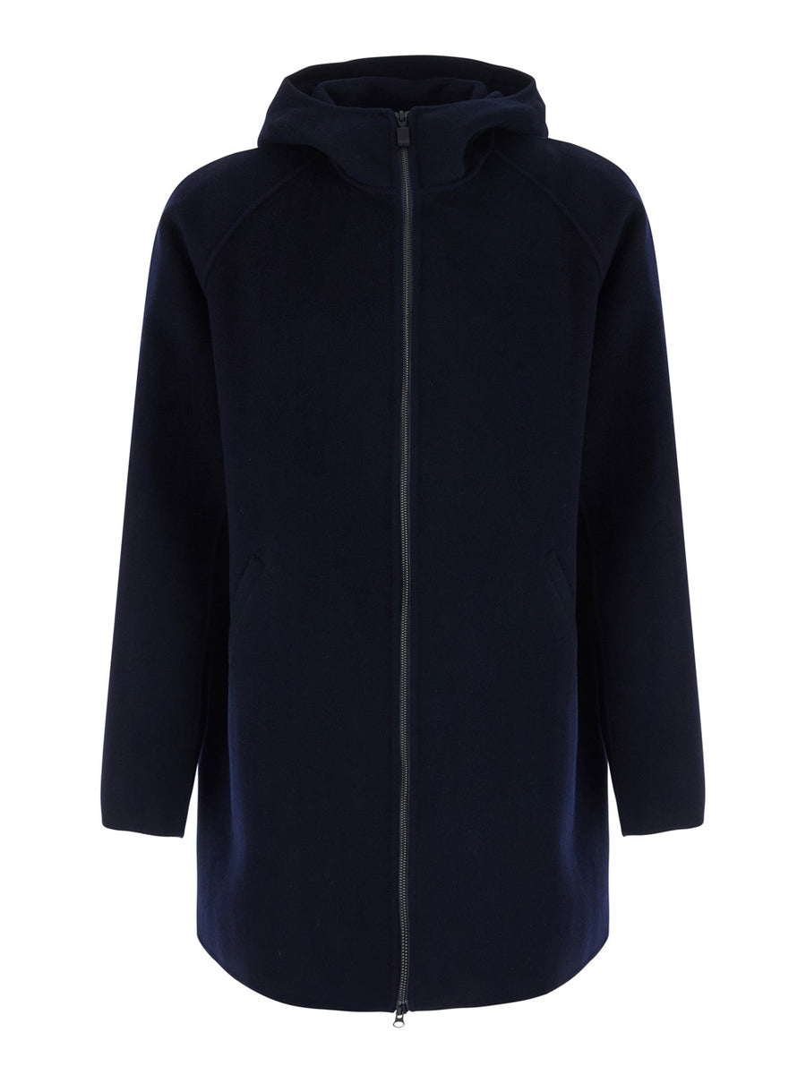 Super Doppel Jacket Blue Wool Coat