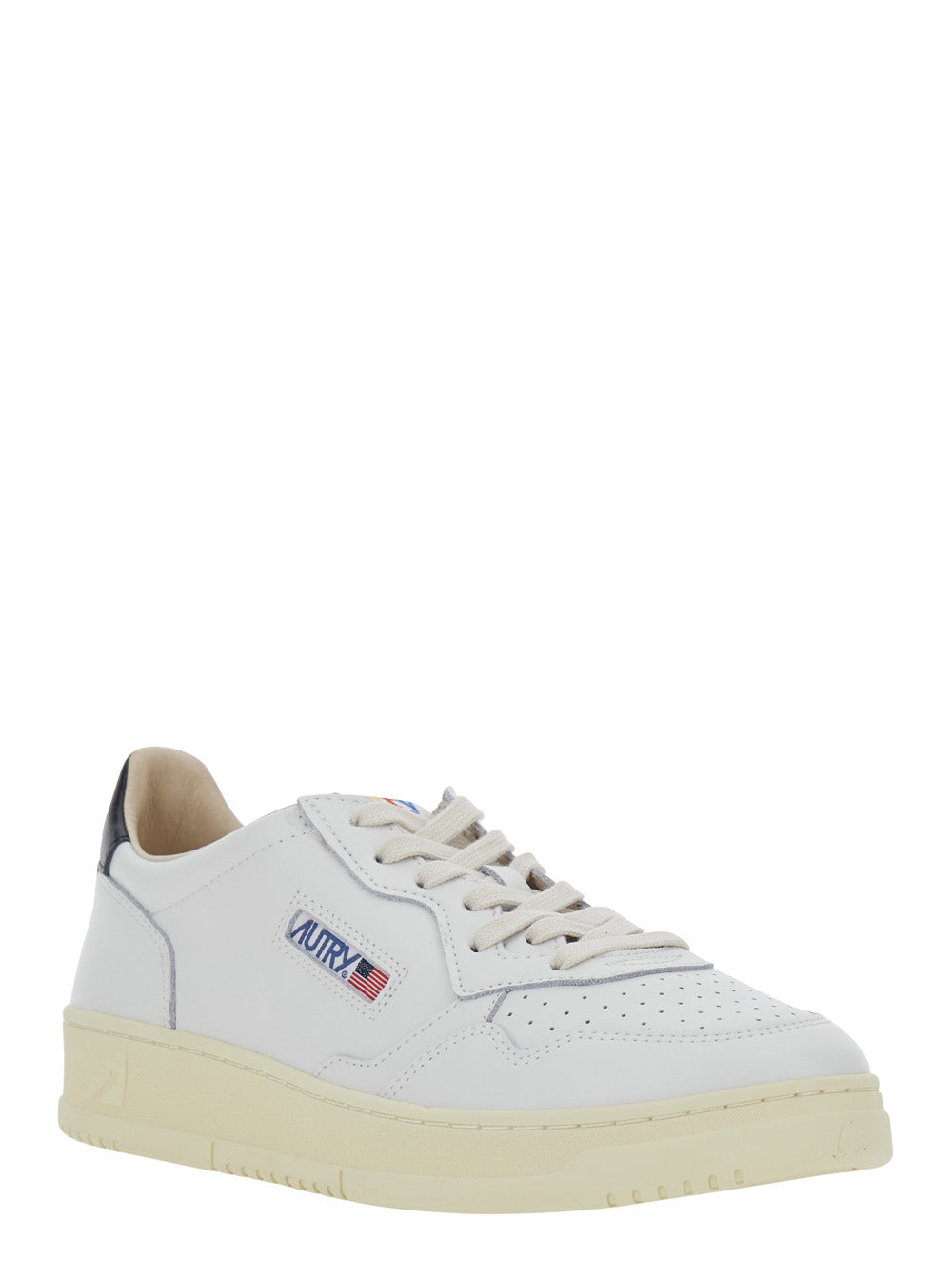 White Sneaker Medalist Low With Leather Details