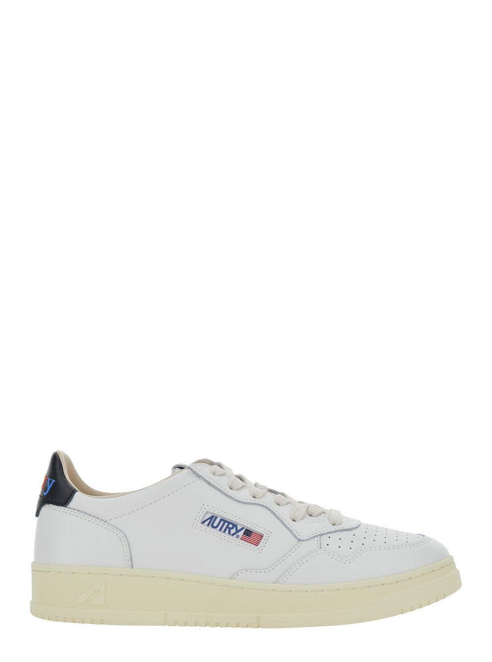 White Sneaker Medalist Low With Leather Details