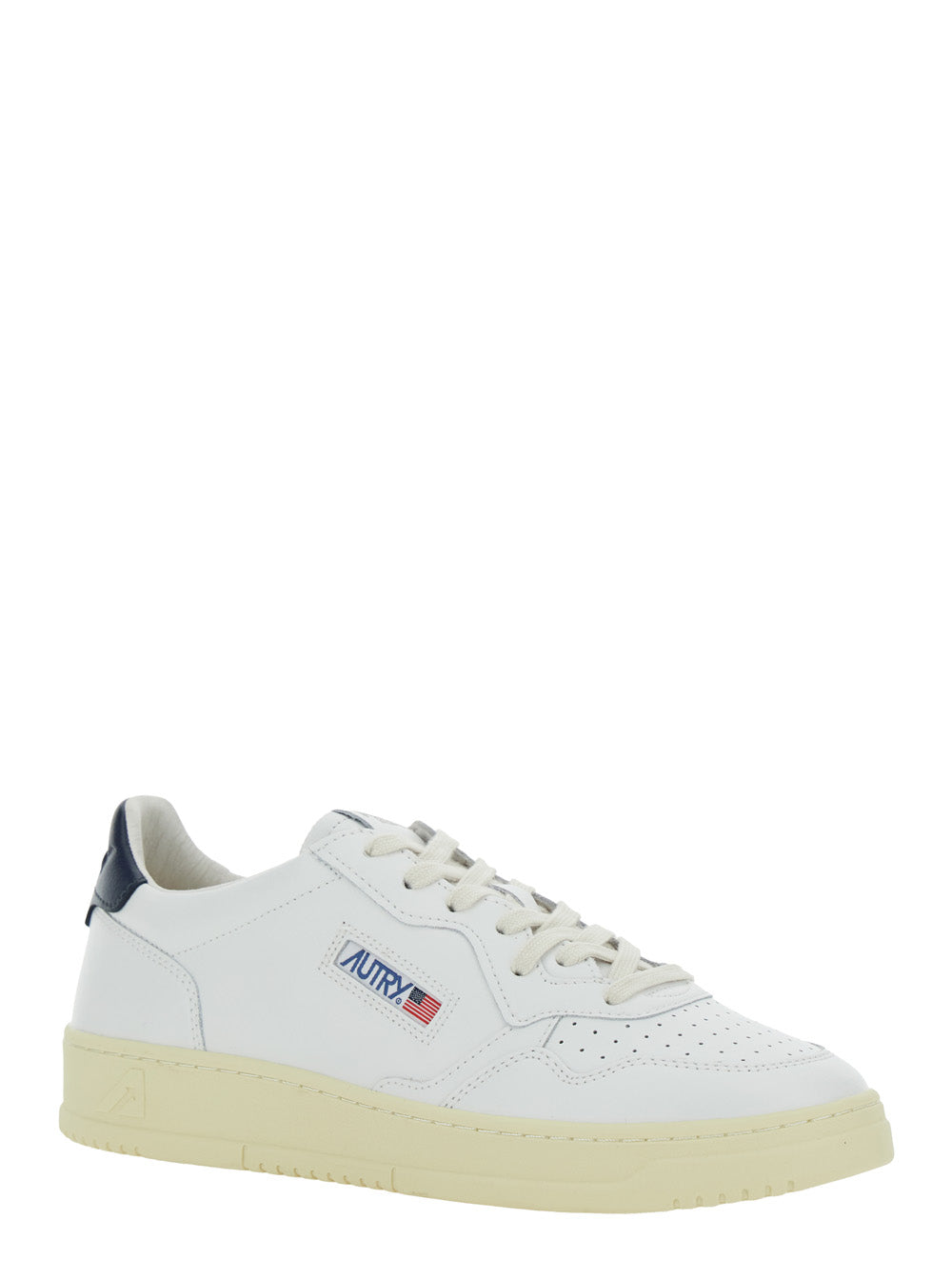 Sneaker Medalist Low With Contrast Pull-Tab White Leather Men Cow