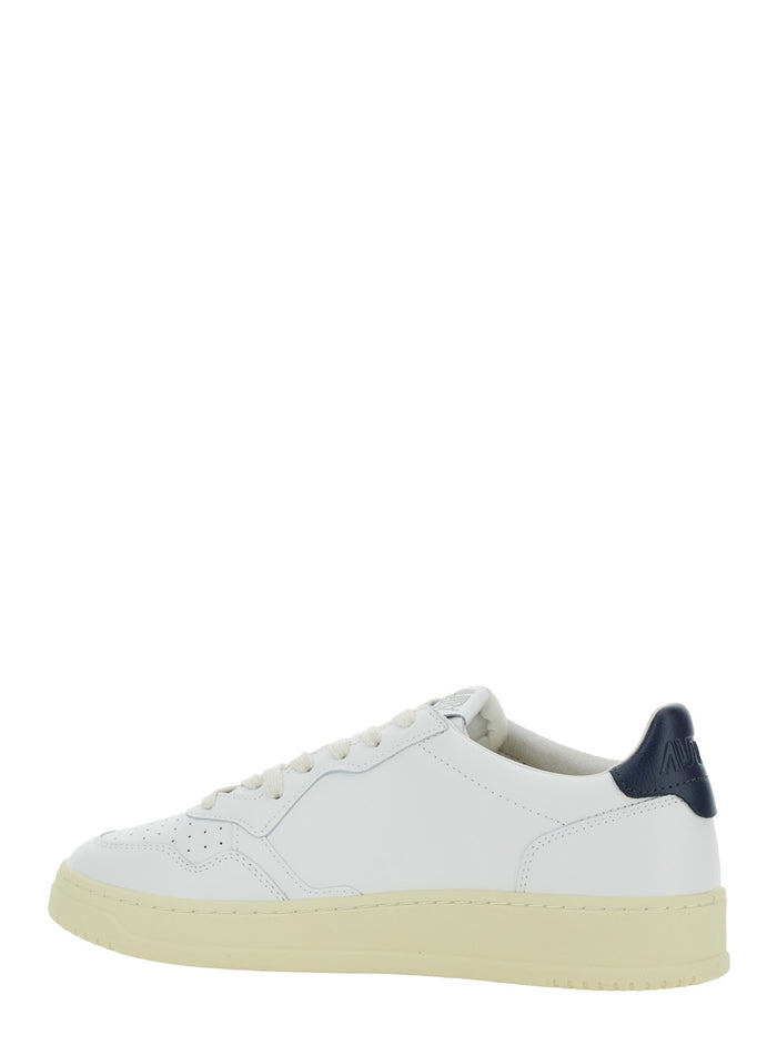 Sneaker Medalist Low With Contrast Pull-Tab White Leather Men Cow