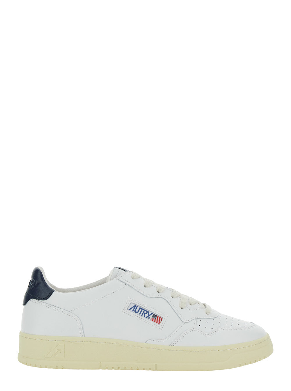 Sneaker Medalist Low With Contrast Pull-Tab White Leather Men Cow