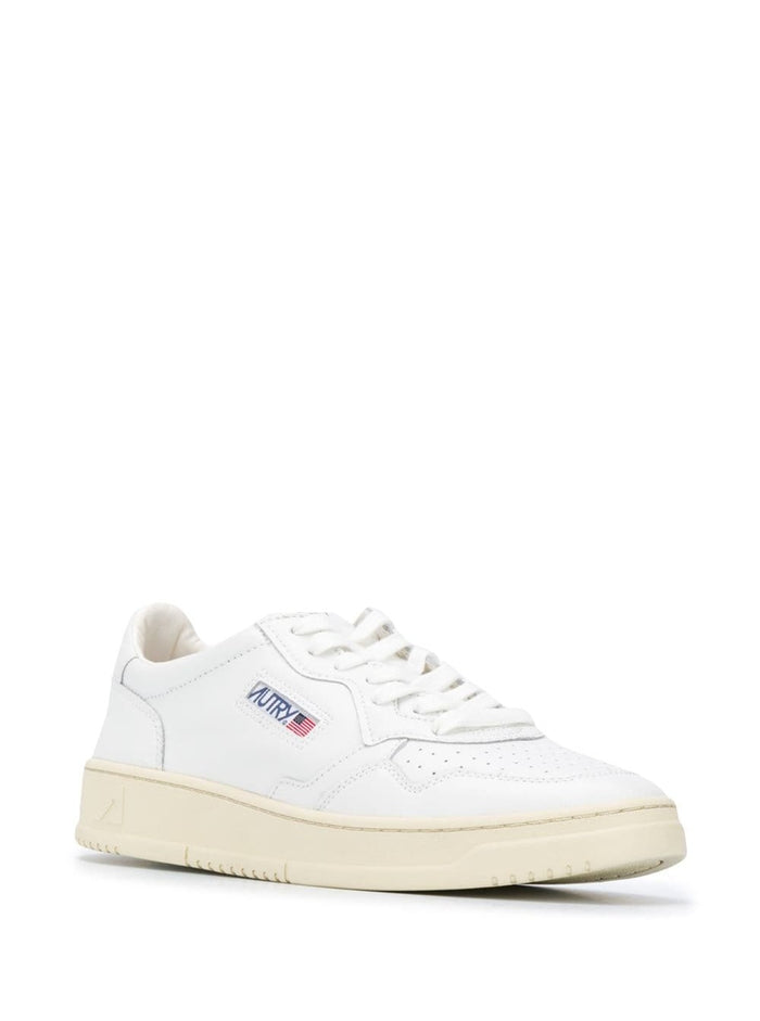 Sneaker Medalist Low Top With Logo Patch On The Tongue White Leather Men Cow