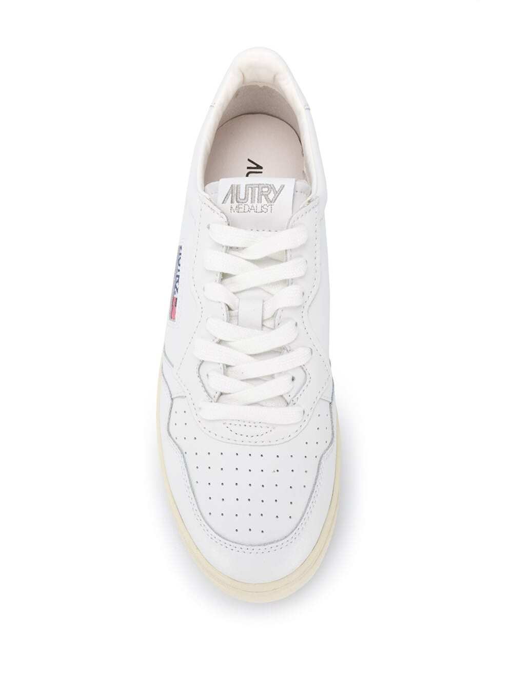 Sneaker Medalist Low Top With Logo Patch On The Tongue White Leather Men Cow