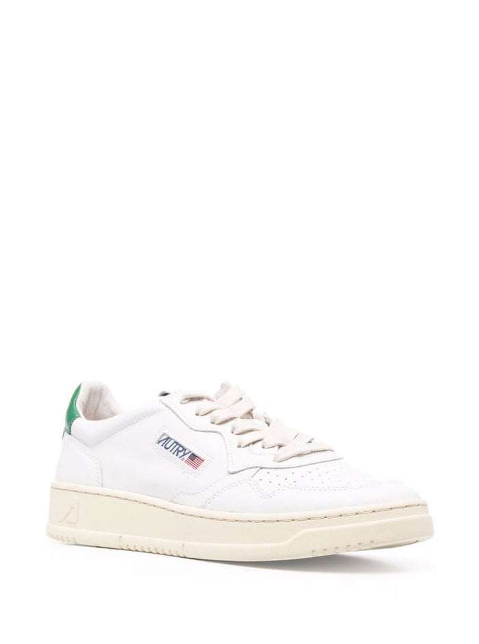 Sneaker Medalist Low With Contrast Pull-Tab White Leather Men
