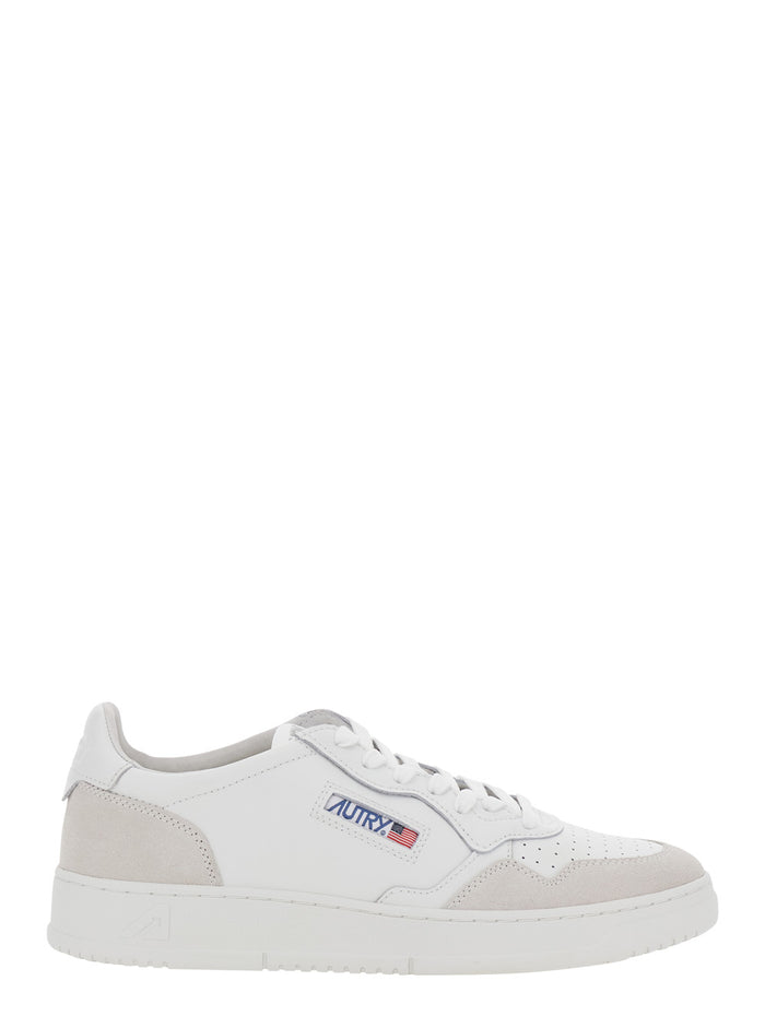 Medalist White Sneaker Low Top With Logo Patch On Tongue And Side In Leather Women