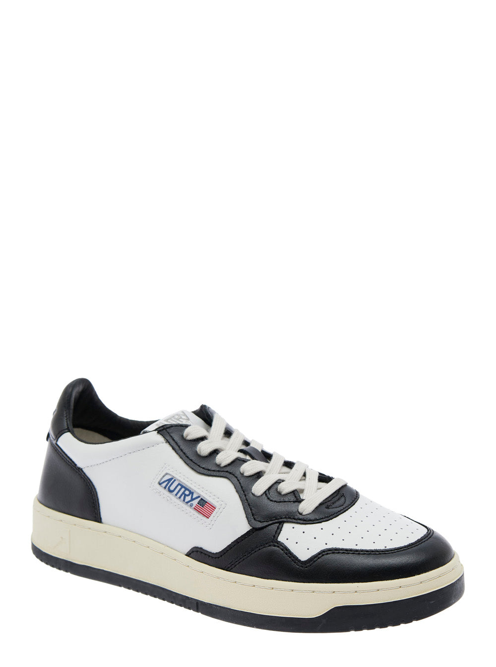 Sneakers Medalist Low-Top With Side Logo White And Black For Men Cow