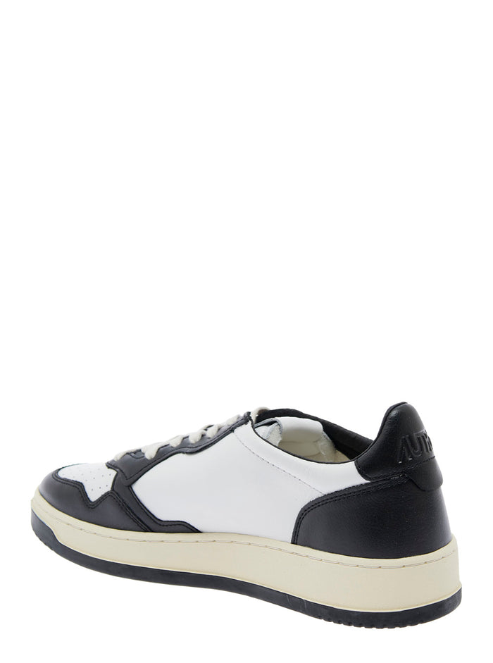 Sneakers Medalist Low-Top With Side Logo White And Black For Men Cow