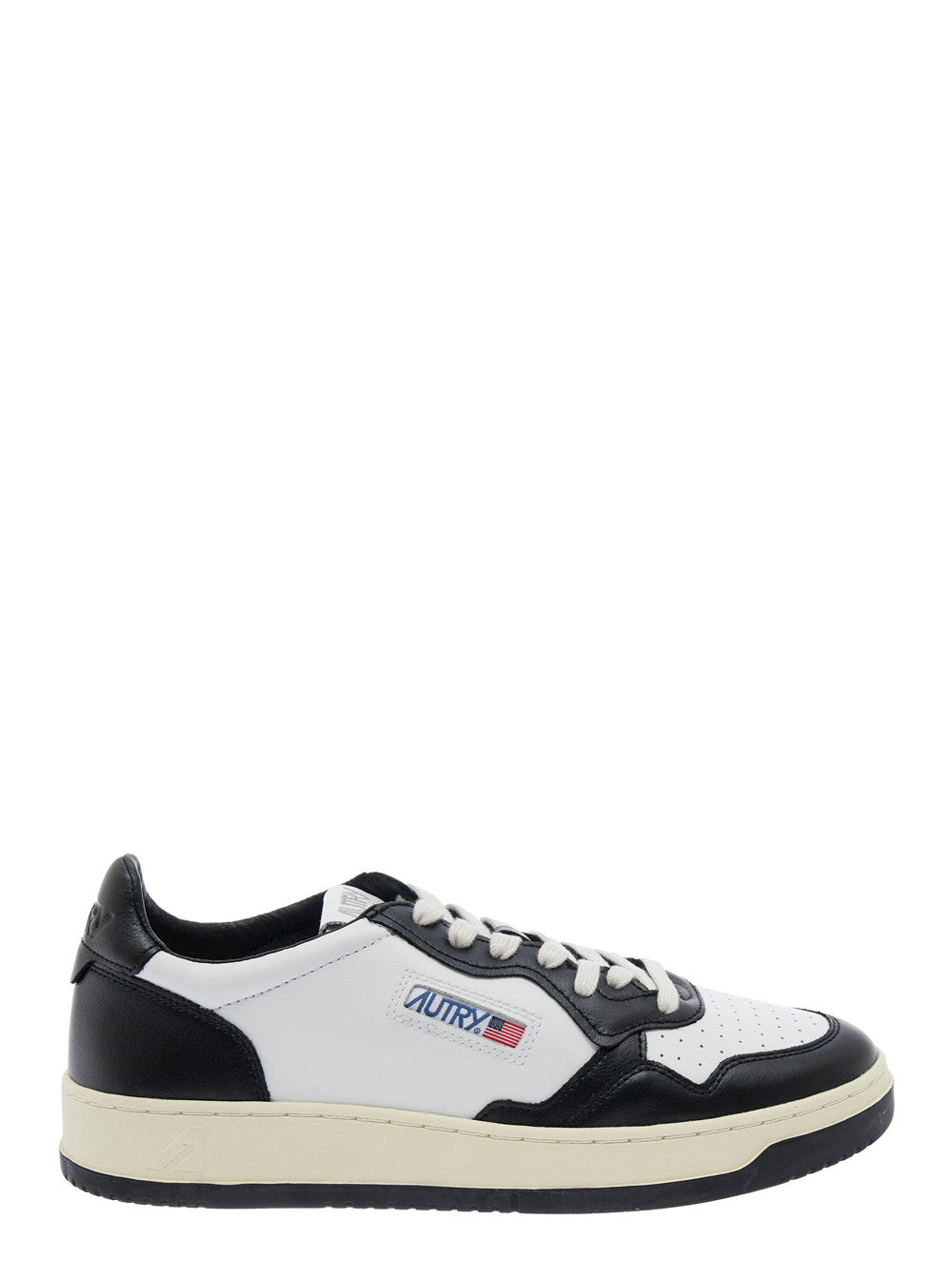 Sneakers Medalist Low-Top With Side Logo White And Black For Men Cow