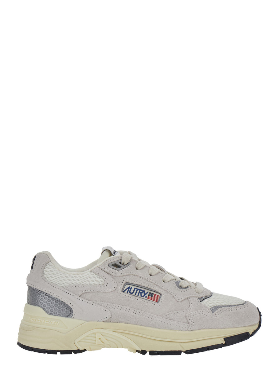 Sneakers With Leather Trim White Suede Cow Trainers