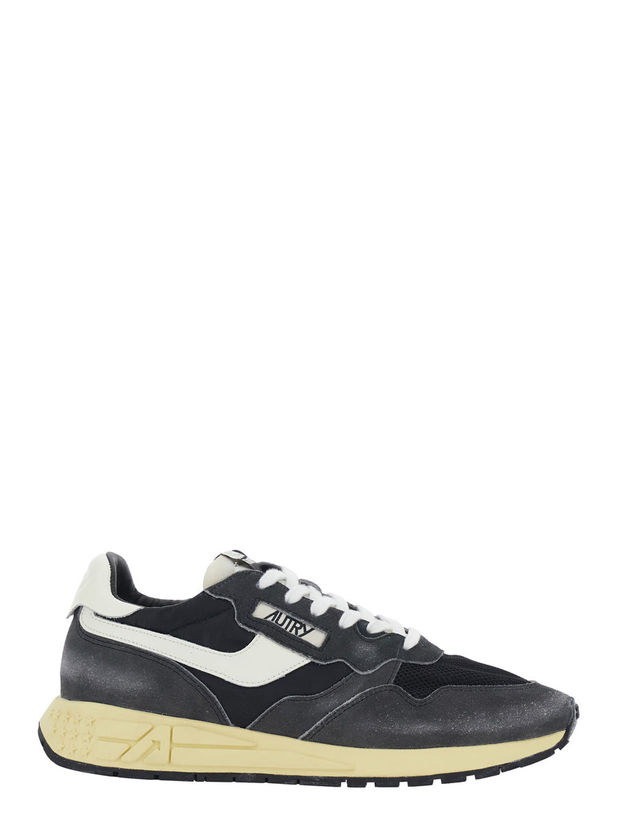 Low Top Sneakers Reelwind Black Nylon Trainers