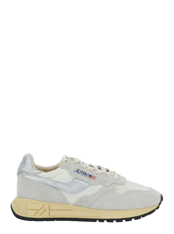 Sneakers Reelwind Grey Leather Blend Nylon Trainers
