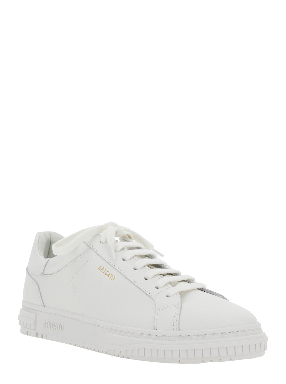 Sneaker Atlas Low Top With Logo Lettering On The Back White Leather Men 100 %