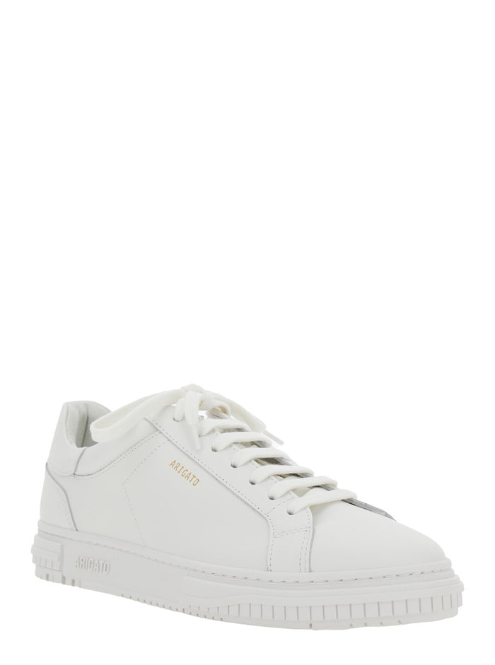 Sneaker Atlas Low Top With Logo Lettering On The Back White Leather Men 100 %