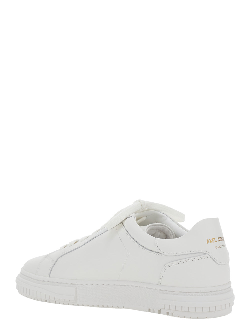 Sneaker Atlas Low Top With Logo Lettering On The Back White Leather Men 100 %