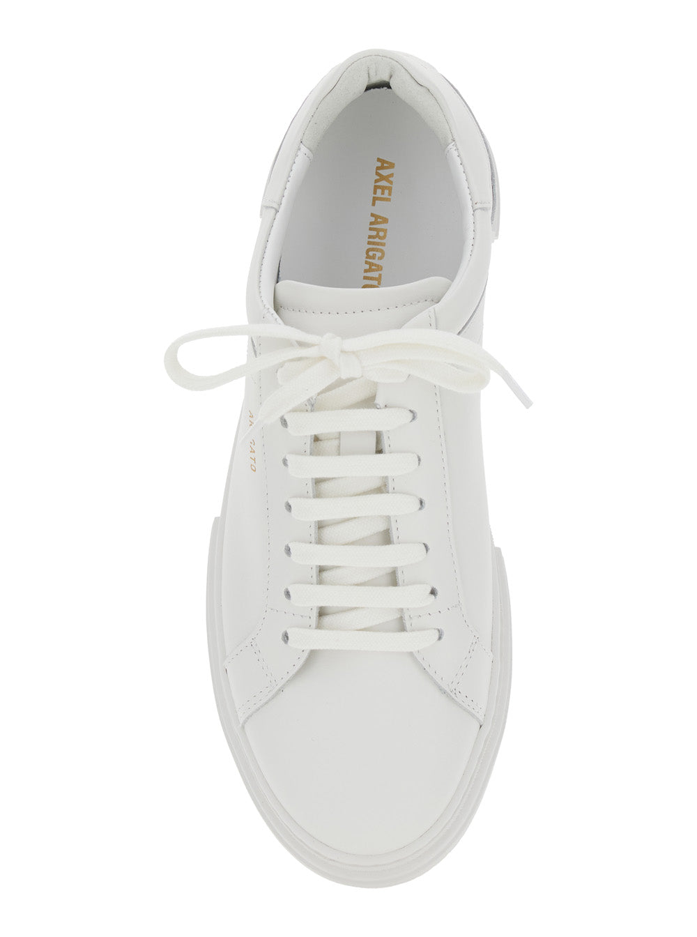 Sneaker Atlas Low Top With Logo Lettering On The Back White Leather Men 100 %