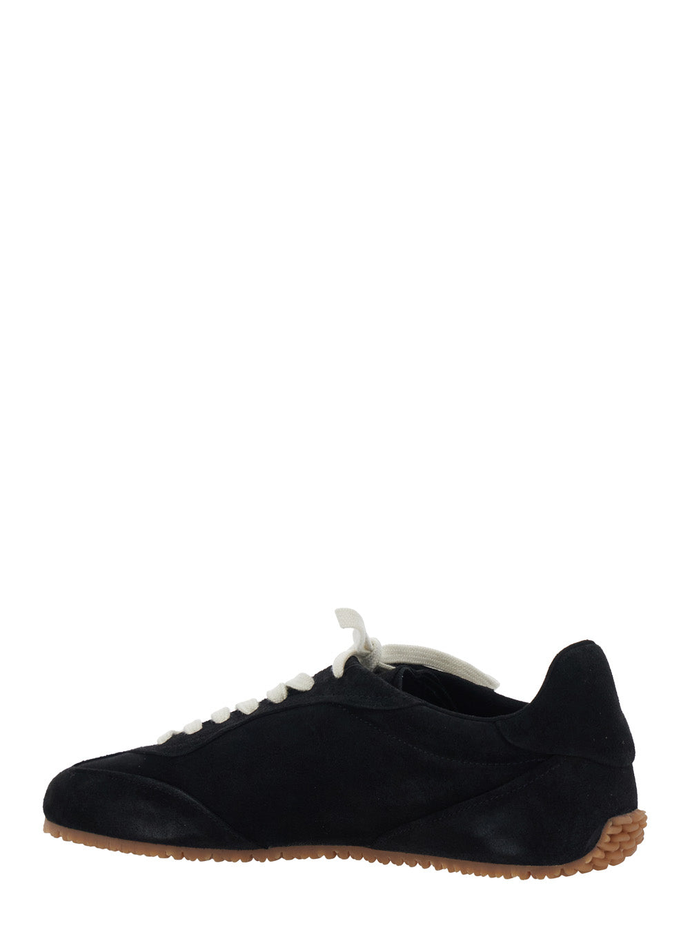 Sneaker Daze Runner With Logo On The Tongue And Grooved Sole Black Suede Men