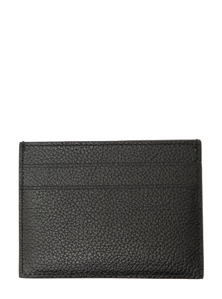 Cardholder Black Leather Calf Accessory