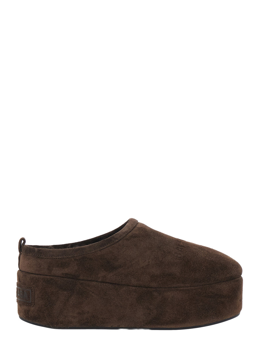 Mule Alaska Suede Brown Platform