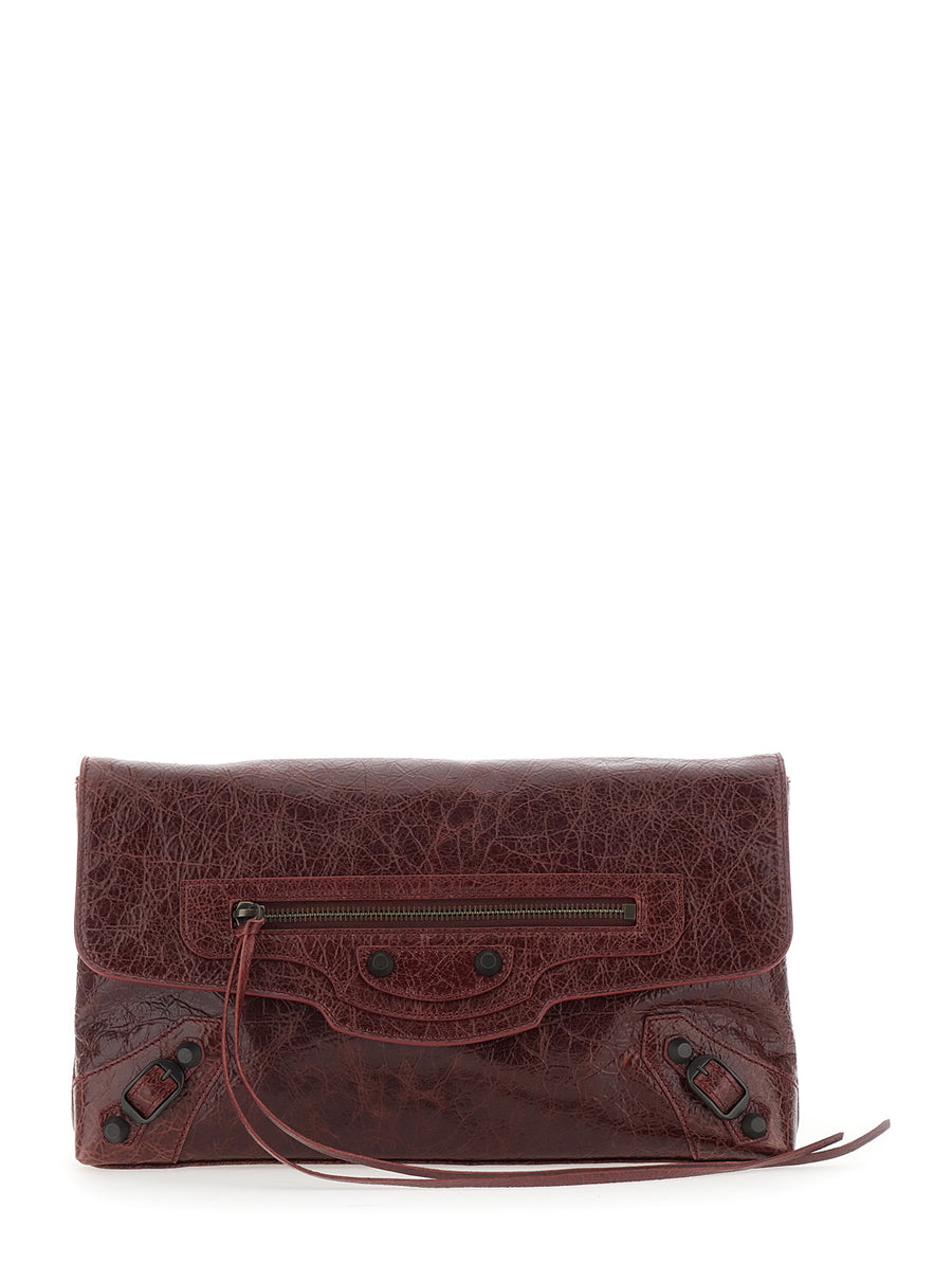 Clutch Le City Burgundy Leather Bags