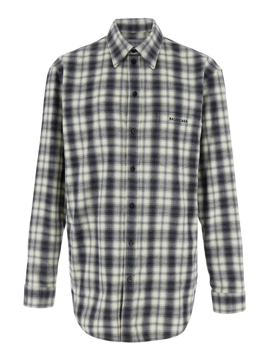 Shirt Grey Cotton Flannel