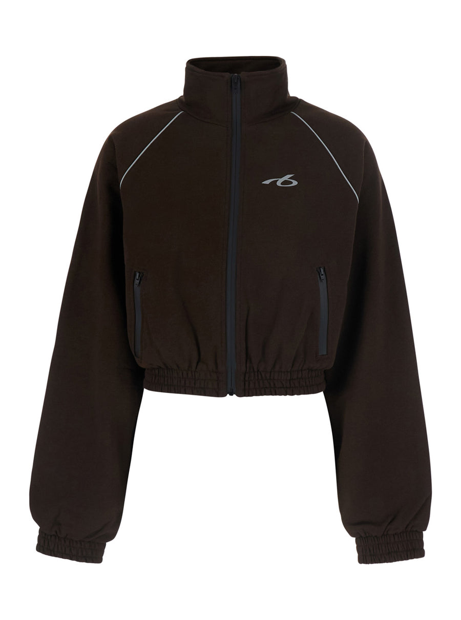 Cropped Sweatshirt Brown Cotton Sweatshirts