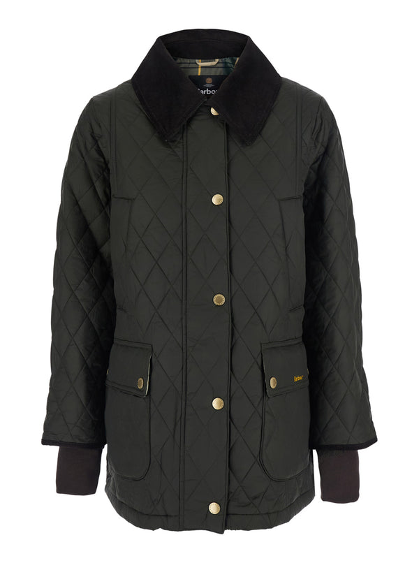 Quilted Jacket Modern Beadnell Green Tech Fabric Coat