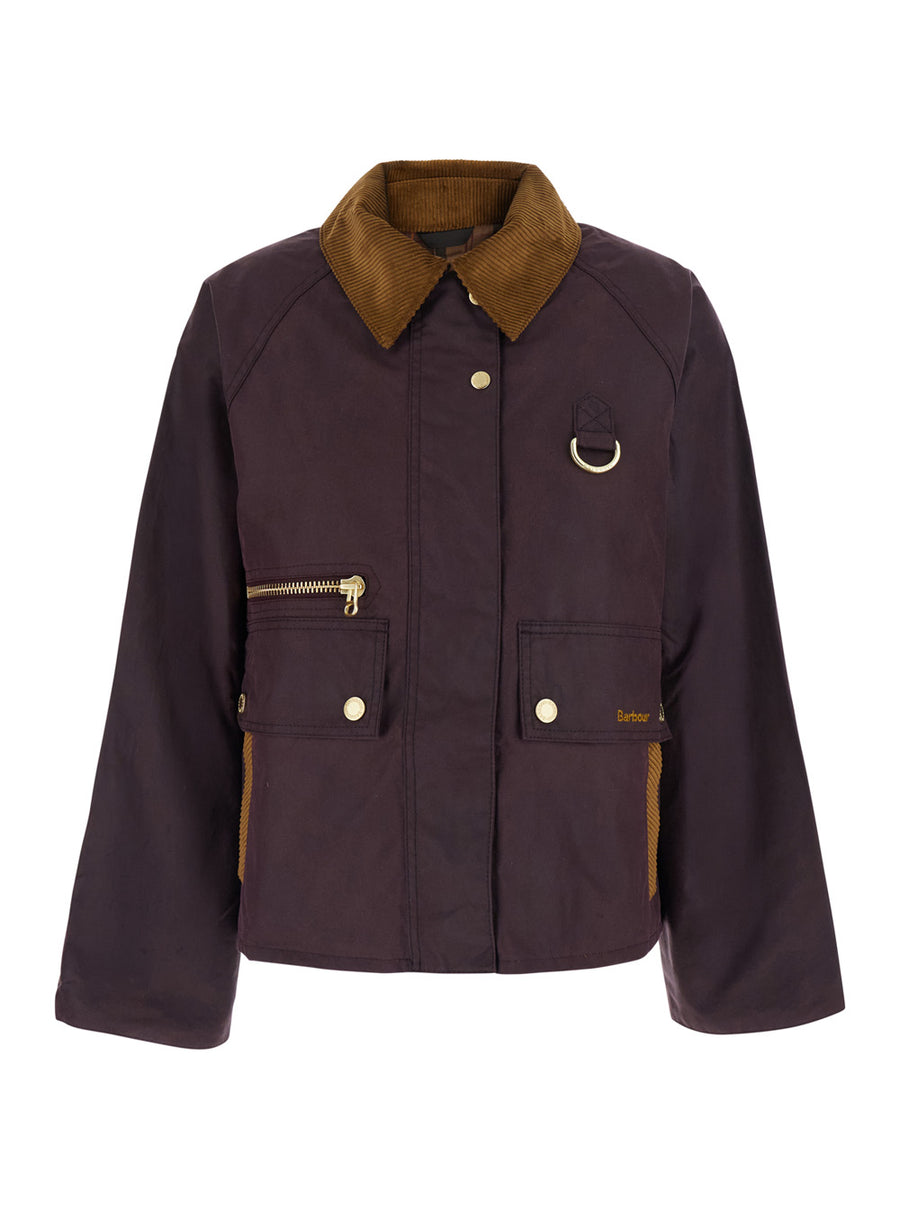 Cottingham Jacket Bordeaux Coated Cotton Coat