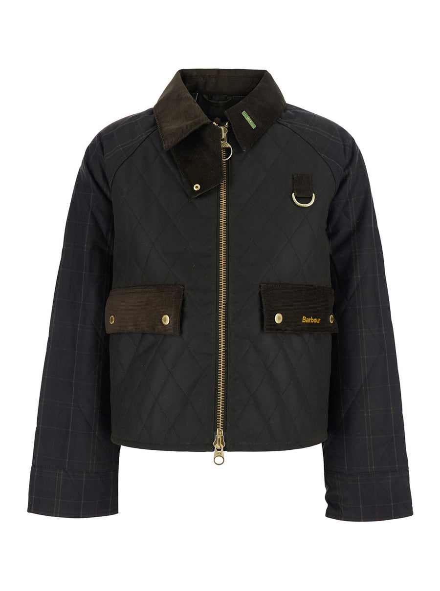 Quilted Spey Waxed Jacket Green Cotton/polyester Coat