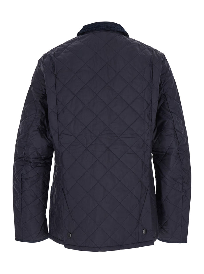 Jacket Heritage Liddesdale With Classic Ribbed Collar And Logo Lettering On The Front Tech Fabric Blue Men Blu Polyamide