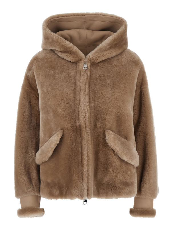 Jacket Beige Shearling Coat