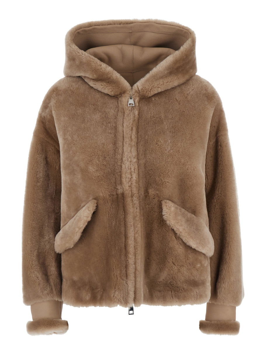 Jacket Beige Shearling Coat