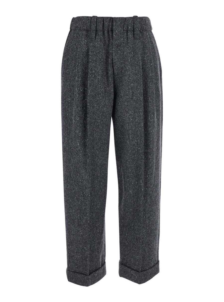 Trousers Donegal Grey Virgin Wool