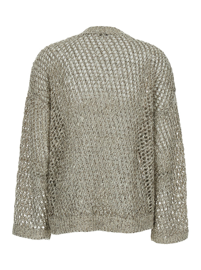 Round Neck Net Metallic Jersey