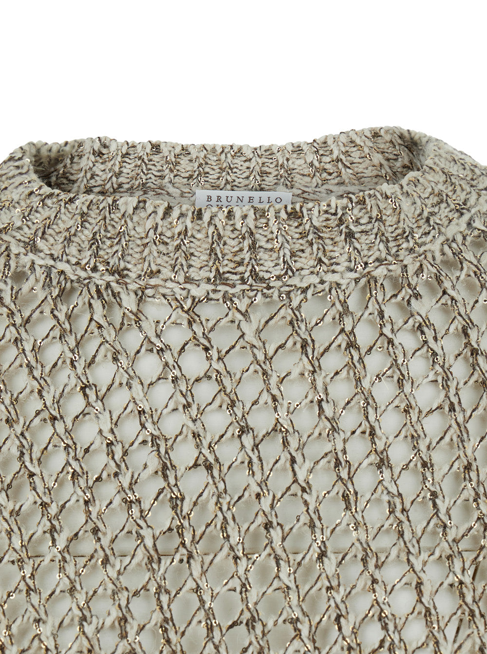 Round Neck Net Metallic Jersey