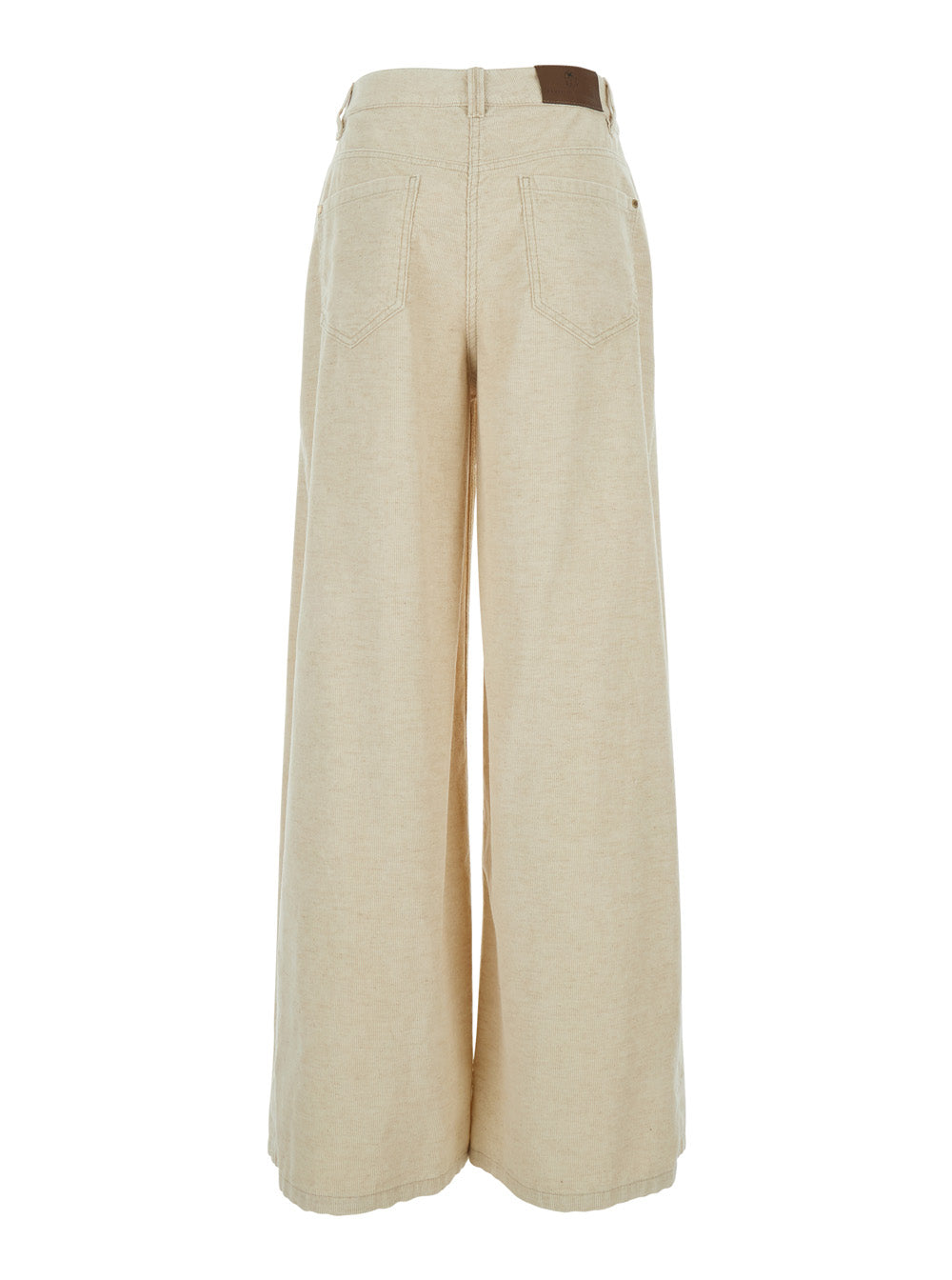Velvet Pants Beige Trousers