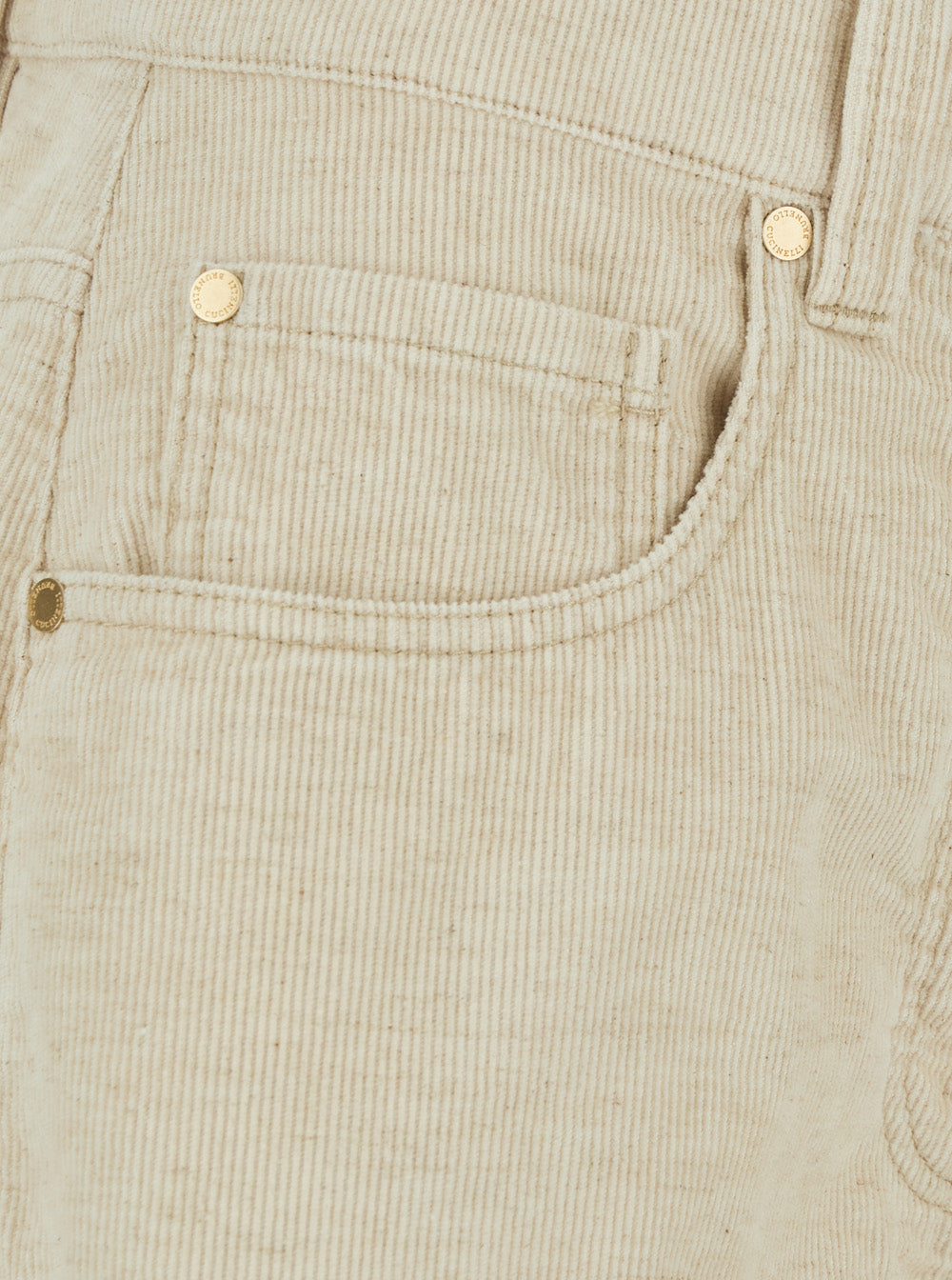 Velvet Pants Beige Trousers