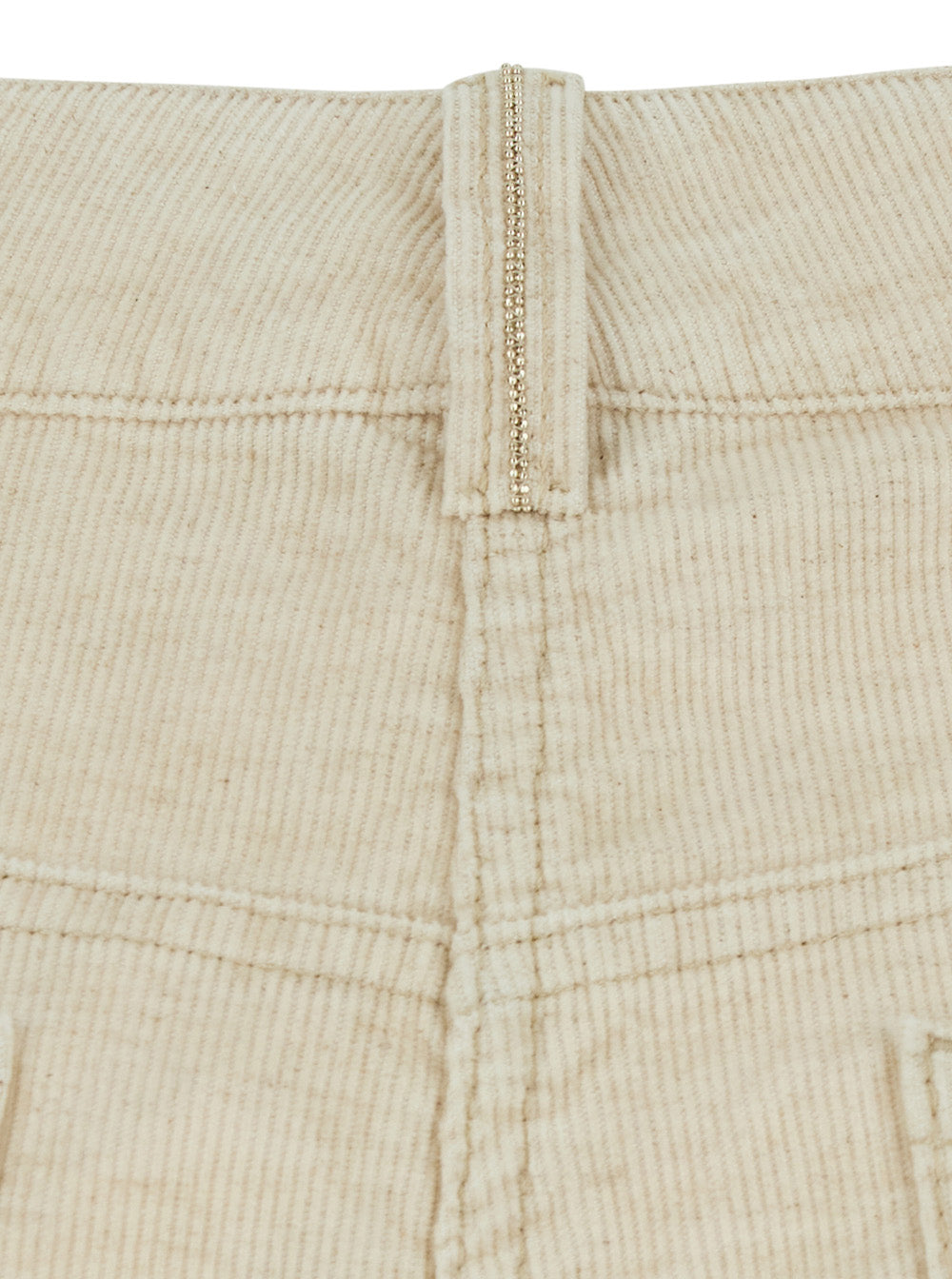 Velvet Pants Beige Trousers