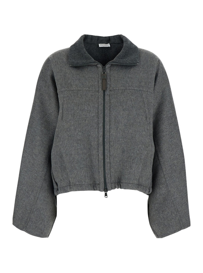 Double Bomber Jacket Grey