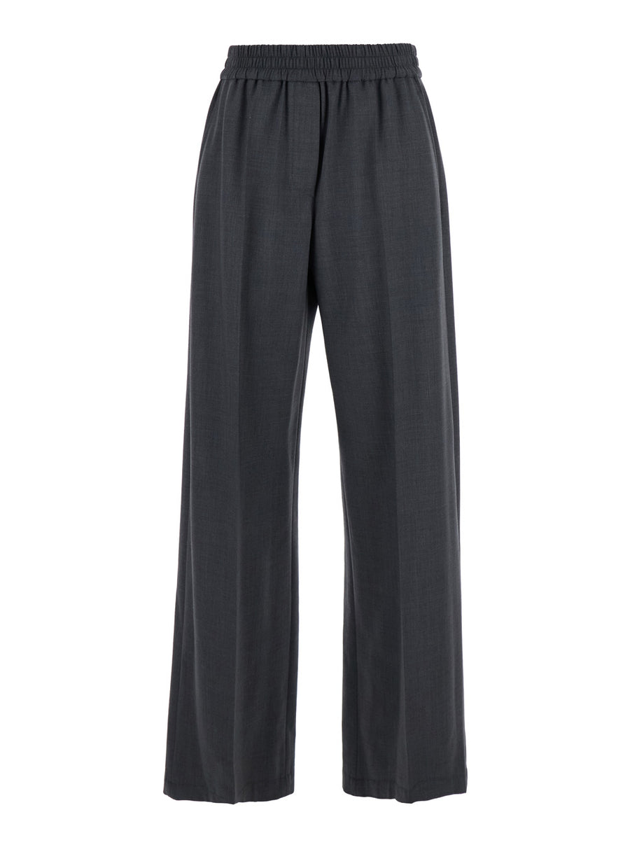 Trousers Stretch Wool Grey Blend
