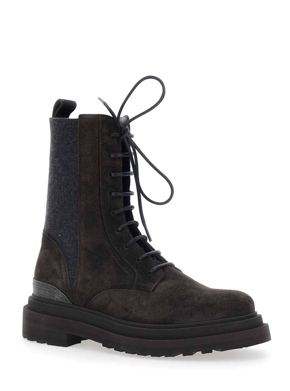 Lace Up Booties Brown Ankle Boots