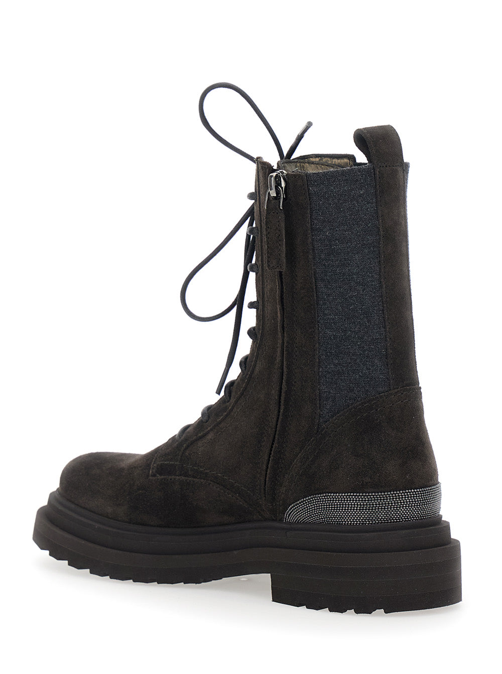 Lace Up Booties Brown Ankle Boots